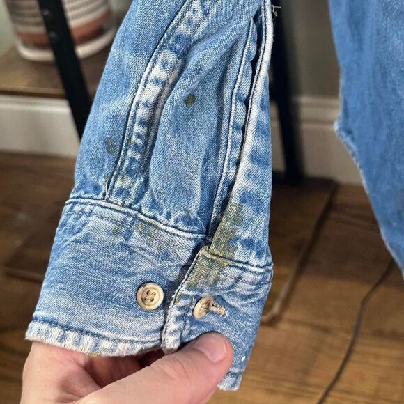 Vintage 90’s Big Mac Denim Button Up Shirt - Picture 4 of 6